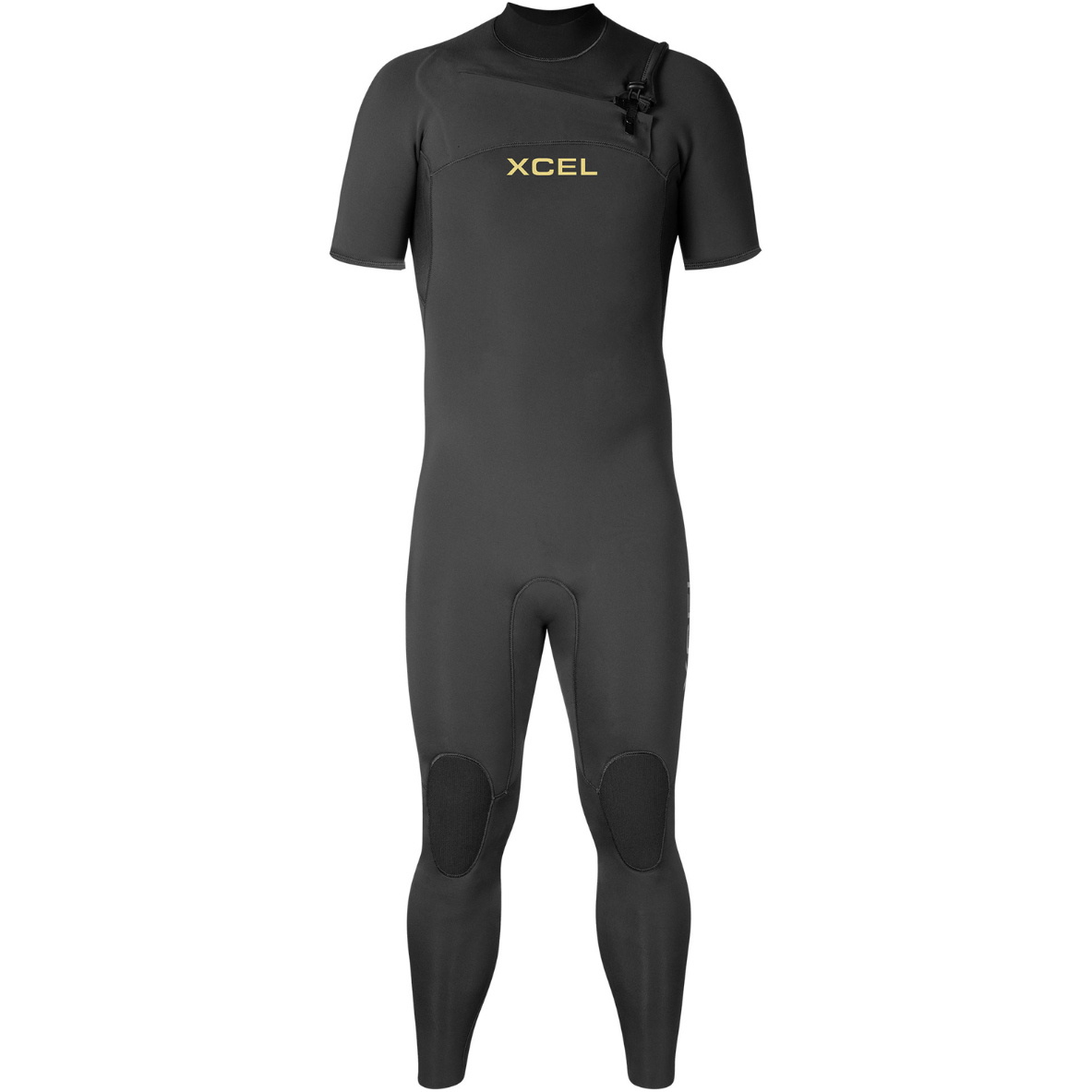 2026 Xcel Mens Comp 2mm Short Sleeve Chest Zip Wetsuit MN22ZXC4 - Black